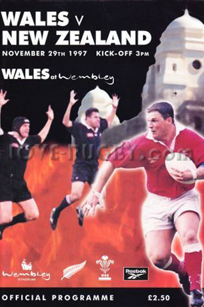 1997 Wales v New Zealand  Rugby Programme